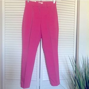 H&M PANTS WOMEN SIZE 4 BUBBLE GUM PINK COLOR SLACKS REGULAR WAIST
